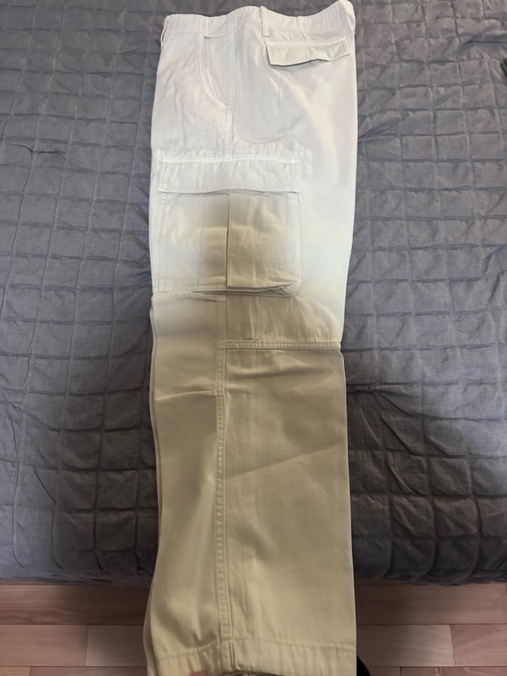 Zara Men's Beige Cargo Pants with Utility Pockets